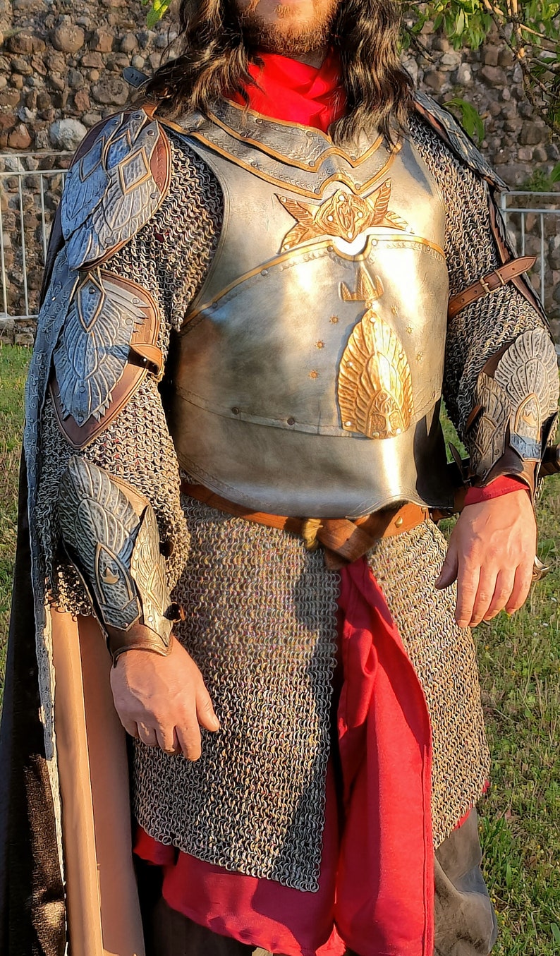 Aragorn Armor Handmade Custom leather full coronation armor LOTR Return of the King image 6