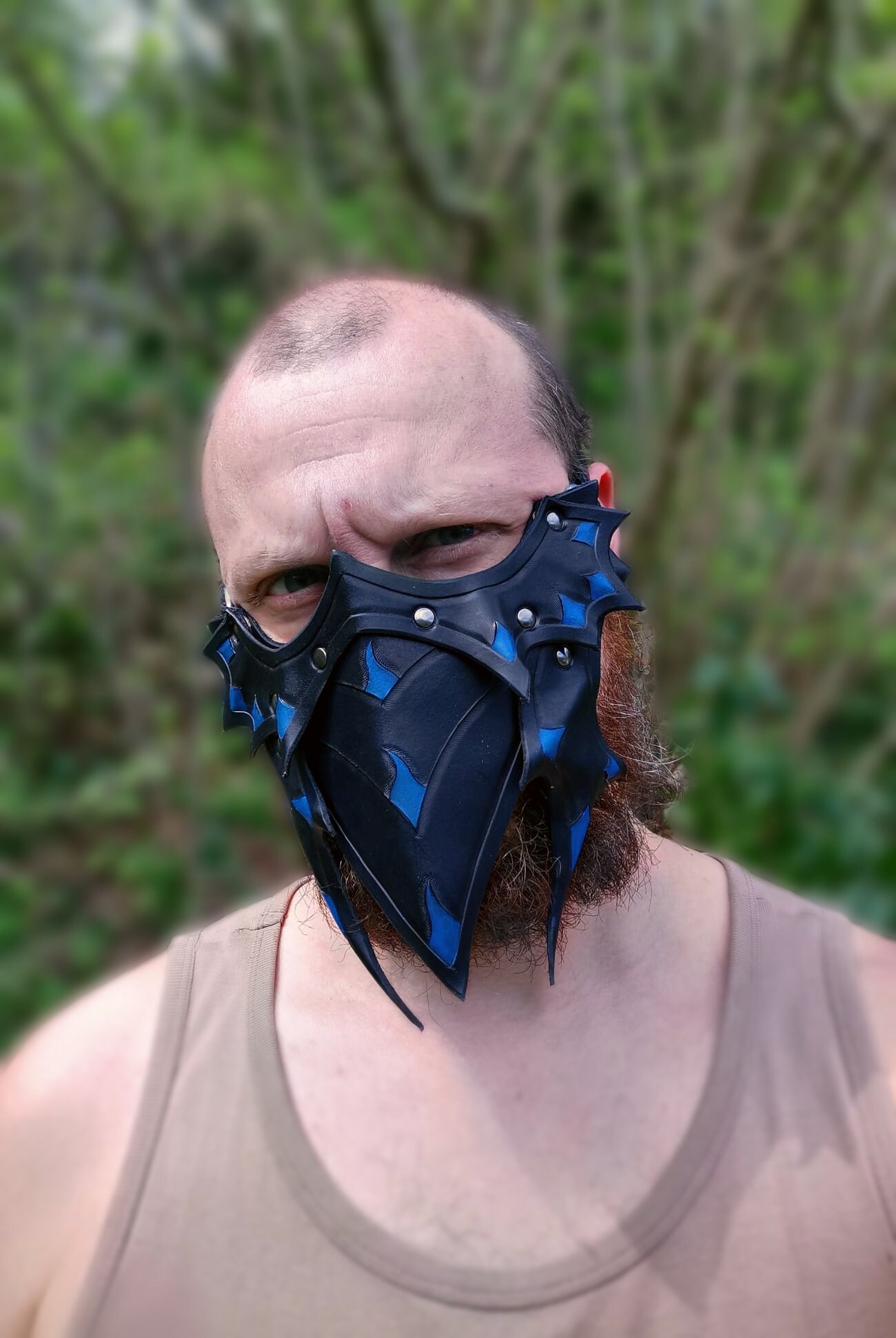 Vikings Leather Face Mask GOT Ntot Today LARP Mask Fanatsy 