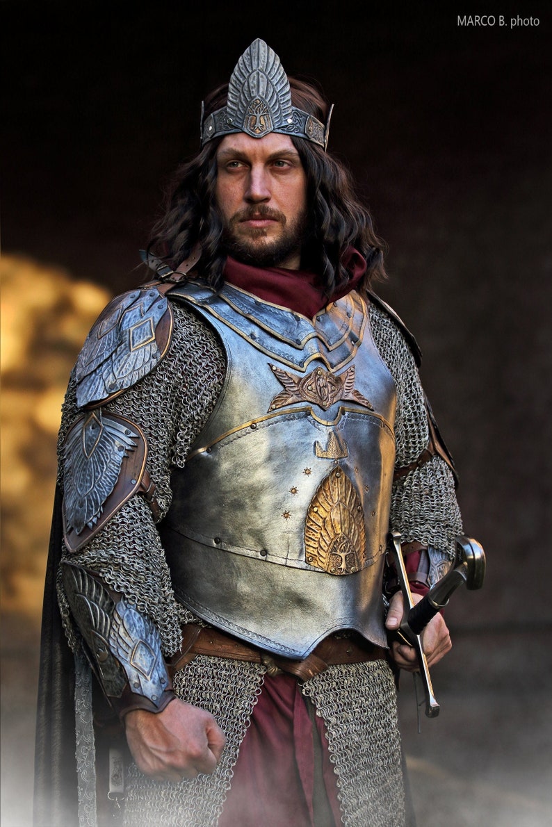 Aragorn Armor Handmade Custom leather full coronation armor LOTR Return of the King image 1