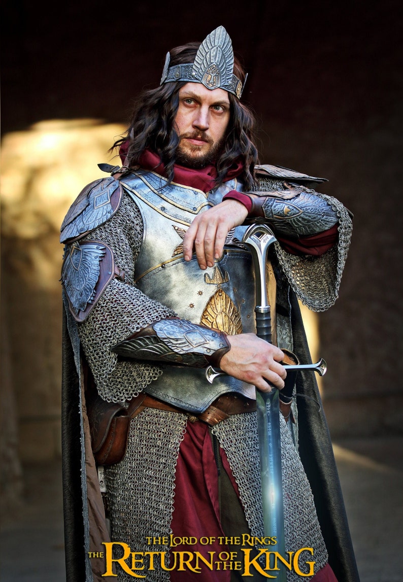 Aragorn Armor Handmade Custom leather full coronation armor LOTR Return of the King image 3