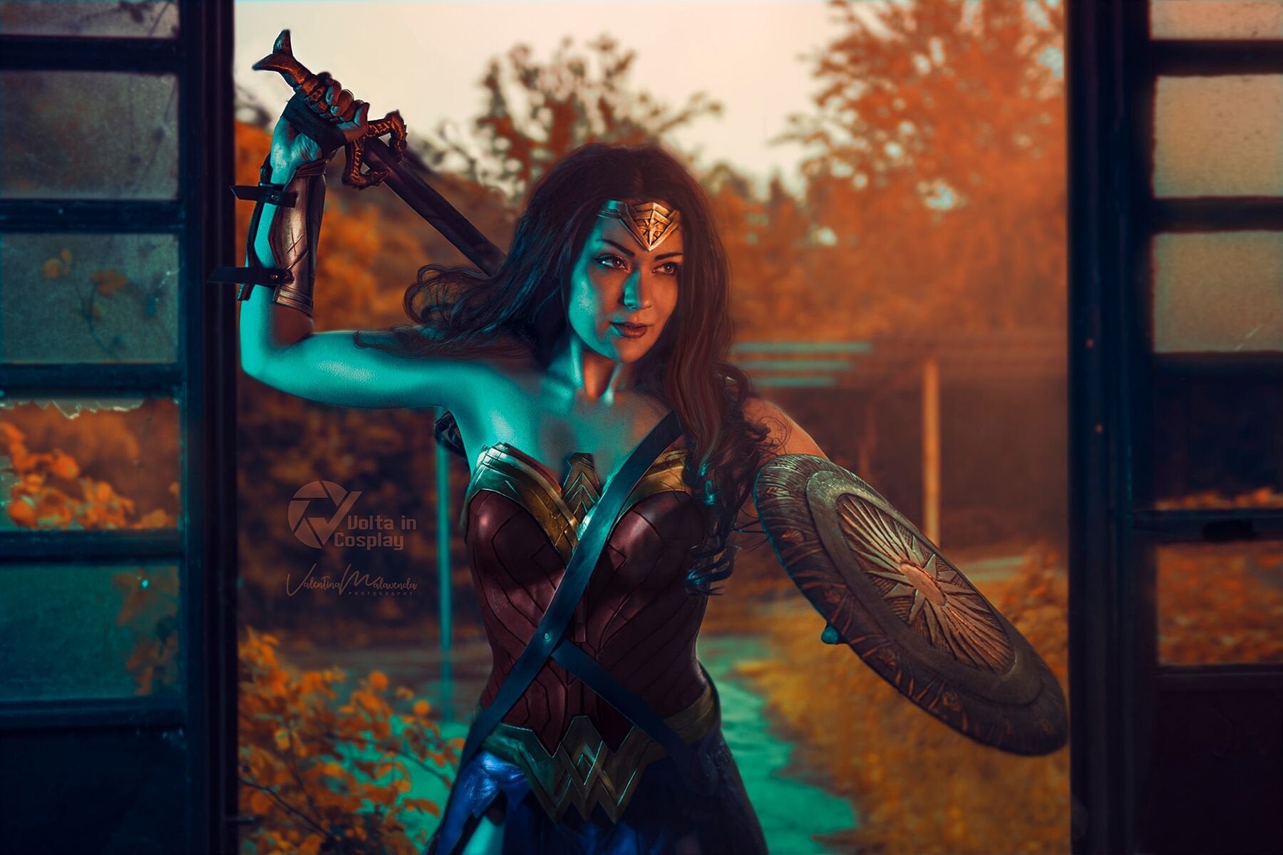 Costume de cosplay Wonder Woman Dc Comics Mousse et cuir de haute