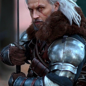 Handmade Leather Witcher Armor: Geralt of Rivia, Bear / Ursine School Armor Accessories image 15