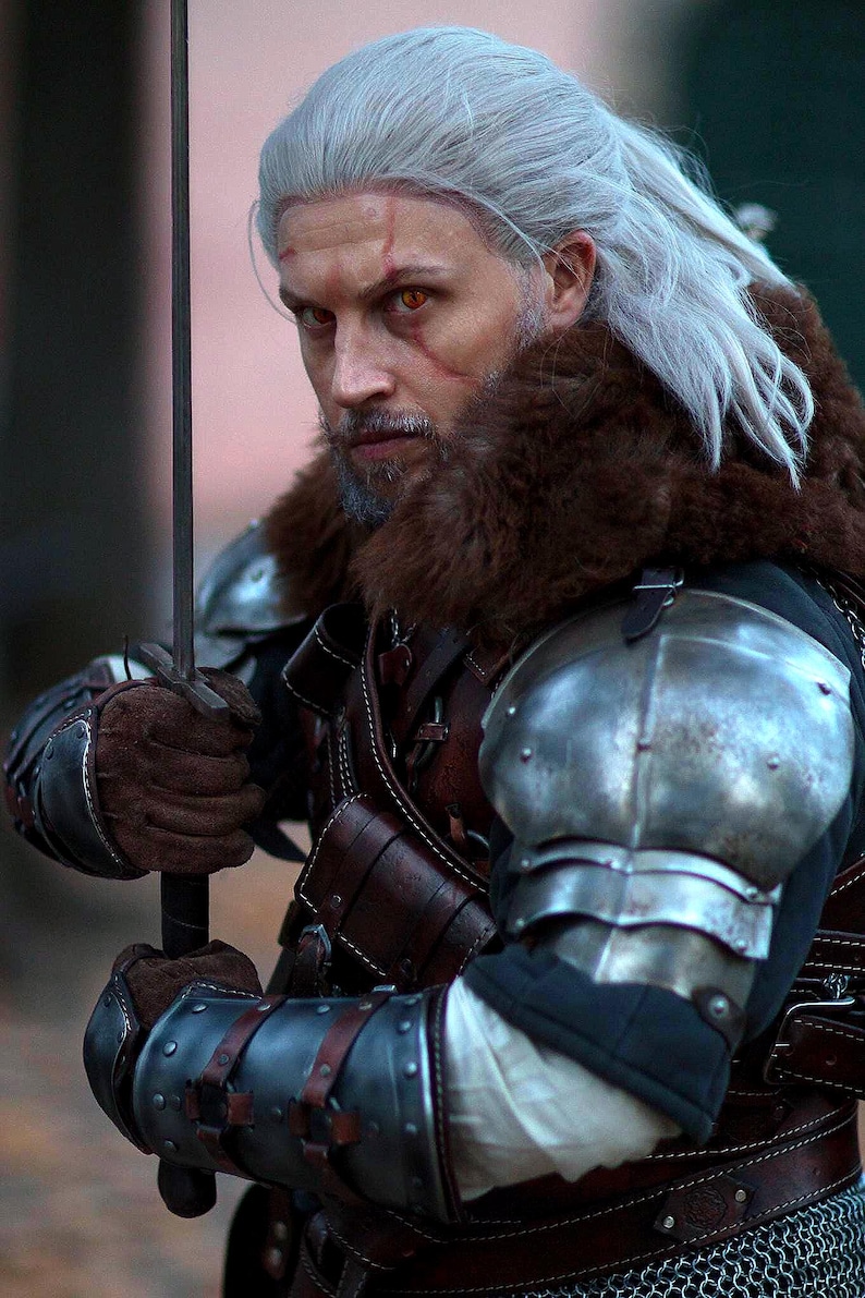 Handmade Leather Witcher Armor: Geralt of Rivia, Bear / Ursine School Armor Accessories image 15