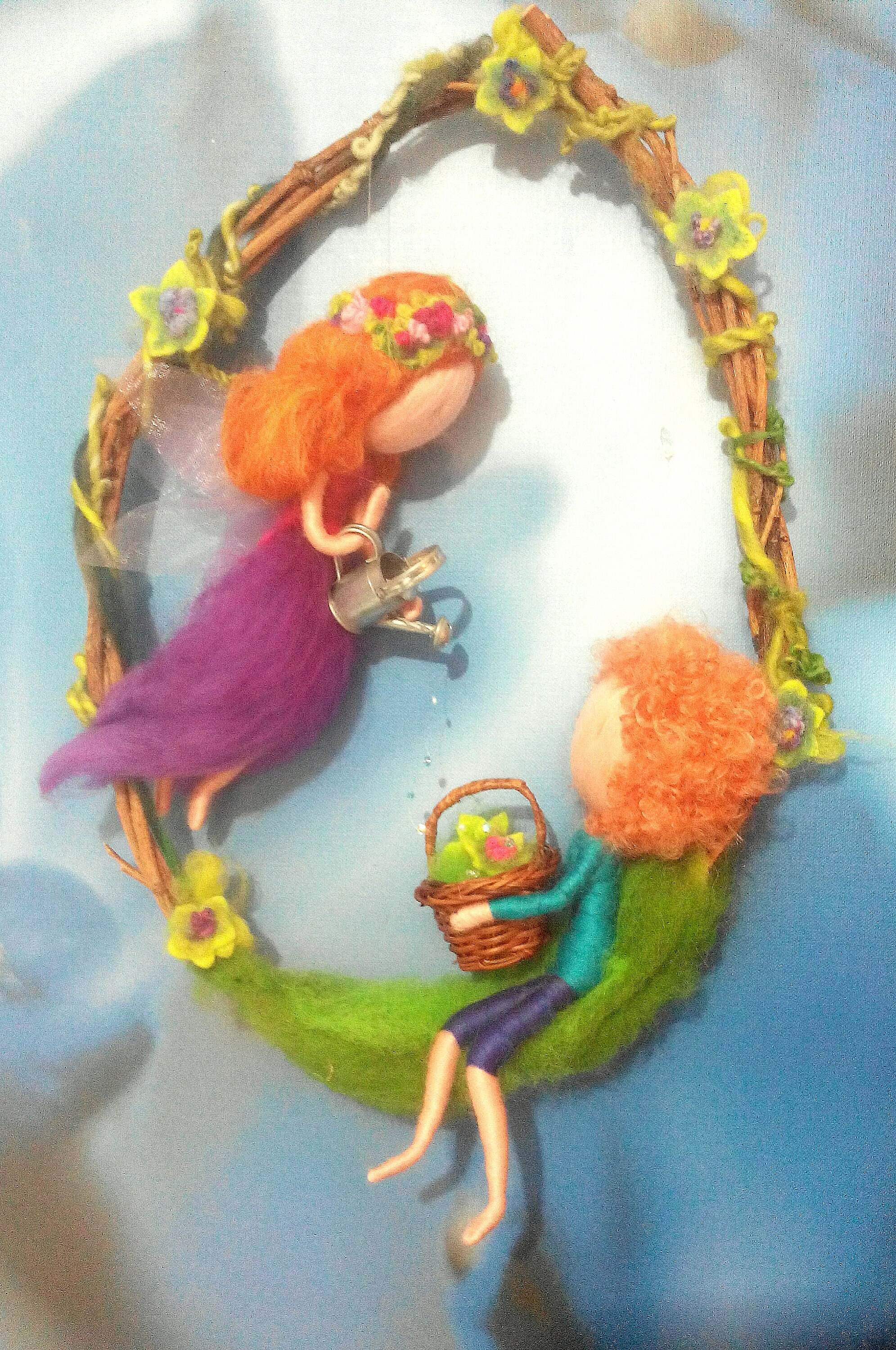 Mobile Elfes en Laine - Elfen Aus Wolle Elves