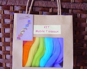 Mobile kit 7 rainbow birds - video tutorial