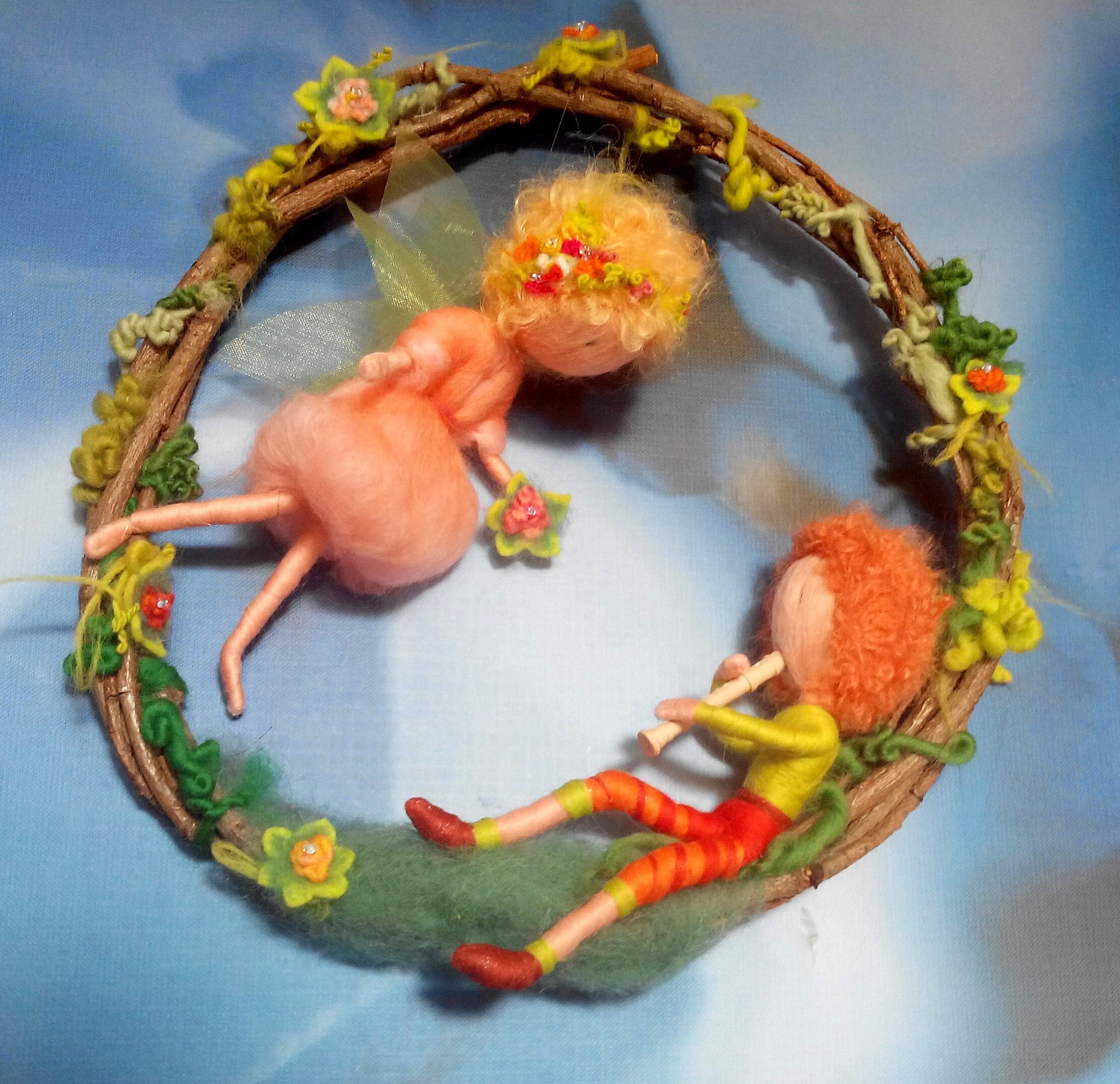 Mobile Elfes en Laine - Elfen Aus Wolle Elves