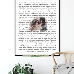 Watercolor Couple Portrait from Photo, Wedding Vows, 5th Anniversary, Wood Anniversary, Wedding song print, Personalized gift for husband