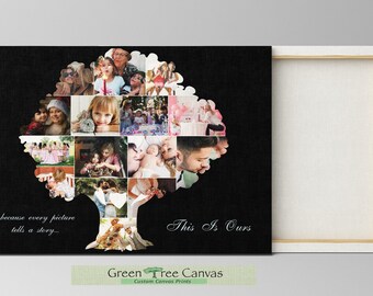 Family Tree Collage, Personalized Photo Collage, Christmas Present, Anniversary Gift, Wedding collage, Family Moments, Printable poster