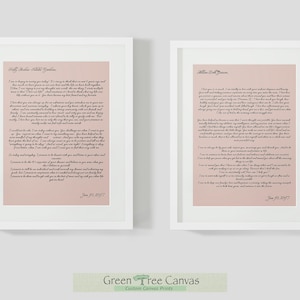 Printed Wedding Vows, First Anniversary Gift for Wife, Wedding keepsake,Vows wall art, 8x10 Custom Vows, First Anniversary Gift, Calligraphy