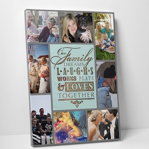 Family Collage, Personalized collage, Wedding collage, Gift for dad from daughter, Birthday gift, Photo collage, Parents Anniversarie gift