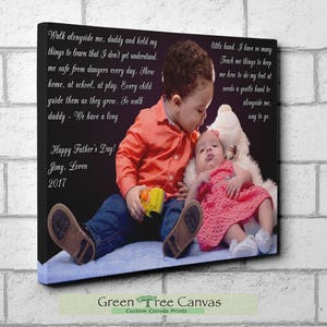 Personalized fathers day gift, Father and daughter quote, Gift for dad, Custom gifts for daddy, Gift from son to dad, Daddys hand poem