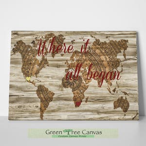 Where it all began custom print, Anniversary gift idea, Custom Map Print, Your Location Map, Custom Map Art, Engagement Gift, Wedding Gift