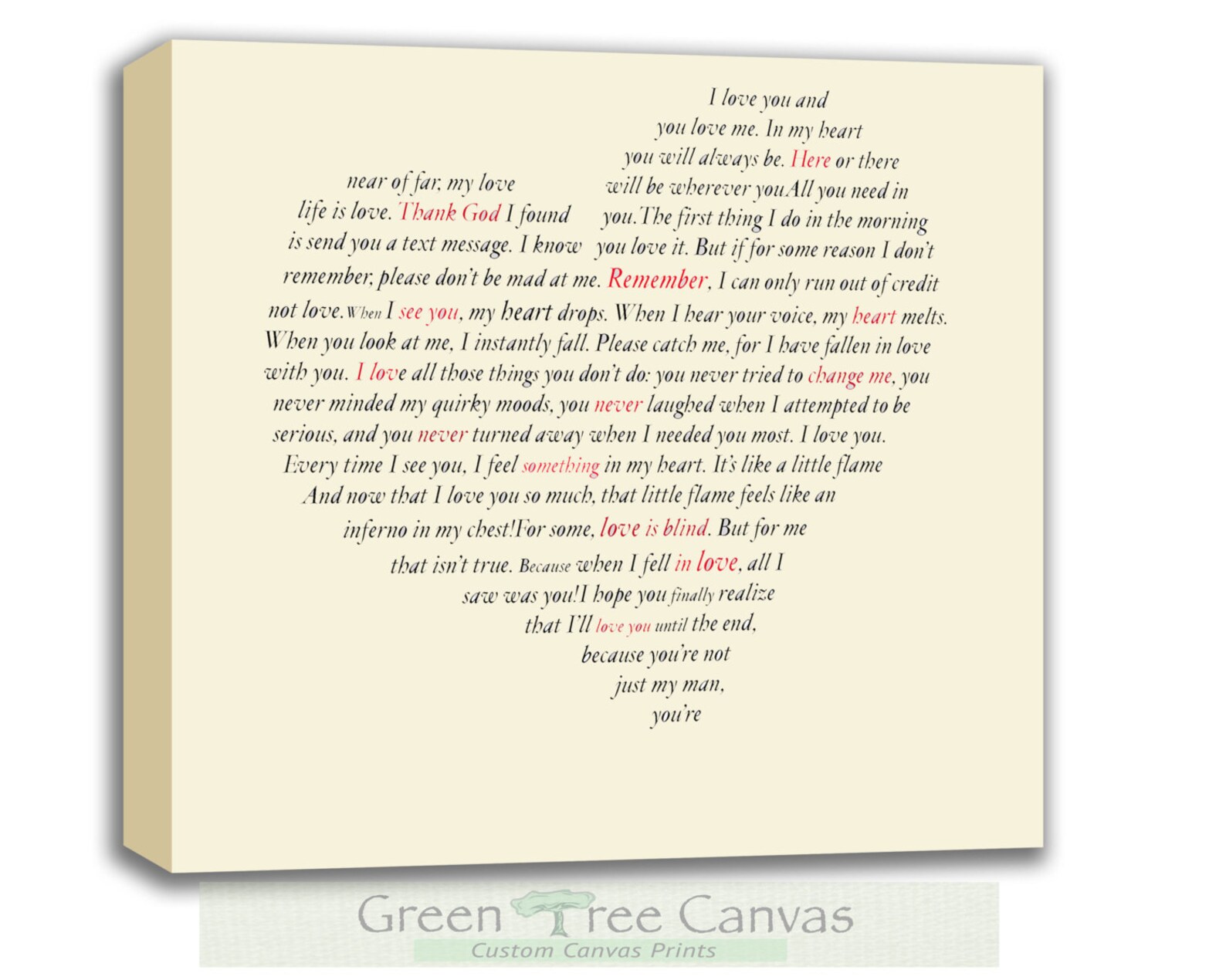 Custom Lyrics Canvas Song Lyrics Canvas Vows on Canvas Etsy