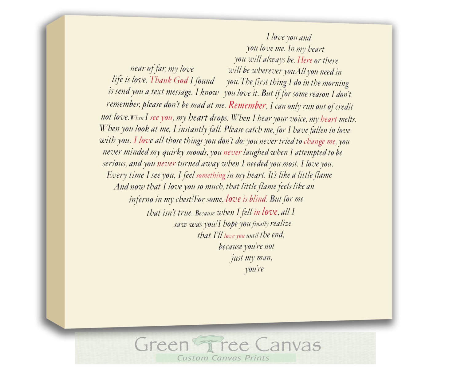 Custom Lyrics Canvas Song Lyrics Canvas Vows on Canvas Etsy