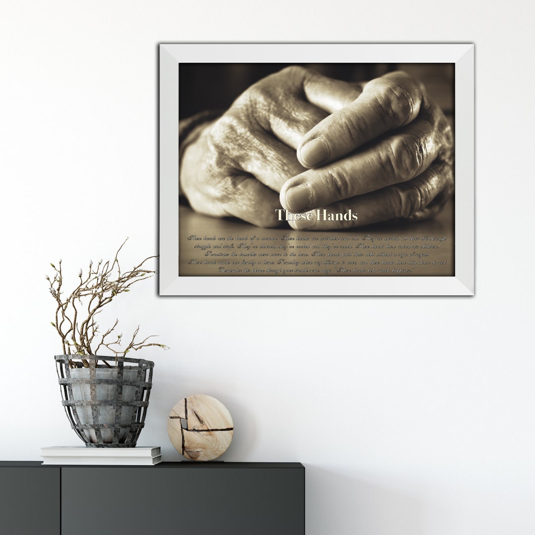 These Hands Rhyme These Are the Hands Personalized Calligraphy Poem With Photo, These Are ...