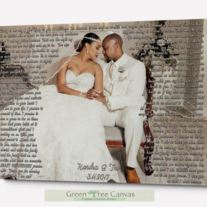 First paper Anniversary, Wedding song lyrics, Custom vows, Wedding Anniversary, Husband Gift, Gift from Maid of Honor,