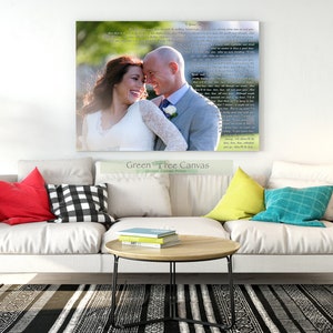 Song Lyrics Wall Art, First Dance Lyrics Art, 1st Anniversary Gift For Husband, Wedding Photo with Lyrics, Wedding Gift for Her,