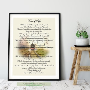 Life Is A Journey / Inspirational Quote /Custom Printable Poem /Personalized Poem / Housewarming Custom Gift / Memorial Sign Template/
