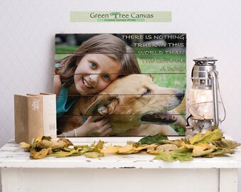 Pet Portrait Print, Dog Lover Gift, Custom Pet Print, Print On Wood, Dog Photo Frame, Pet Photo, Pet Memorial, Wood Photo Pallet