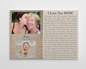 Personalized Gifts for Mom, Gift for mother from daughter, Mom birthday Gift from Son, Gift idea for mom, Grandmother Gift, Nana Gift