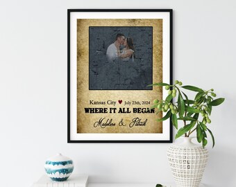Custom Map Print, Personalized Rustic background Map, City Art, Any Location,  Personalized Gift