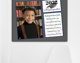 Kindergarten Graduation Canvas | Personalized Kindergarten Graduate Gift | Kindergarten Graduation Picture Frame | Preschool Graduation
