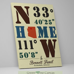 Home Sweet Home, New Homeowner, First Home Sign, House Warming Gift, Location coordinates, Gift for husband, Wall decor, Gift for her
