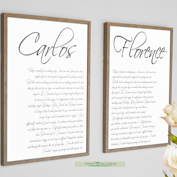 Wedding Vows Sign, Custom Wedding Vows Sign,  Anniversary Sign, 1st anniversary gift, Mr and mrs wedding gift, Gift for him, Vow renewal