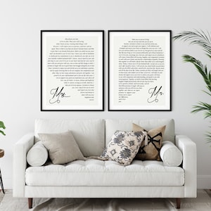 Personalized Vows Print, First Anniversary Gift, Paper Anniversary Gift, Wedding Vows Art, Gift for husband, Customized gift for wife