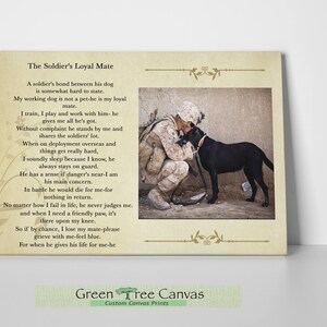 Custom Poem print on canvas, Personalized Poetry, Poem for soldier, Unique Gift for father, Custom poem git, Grandmather poem