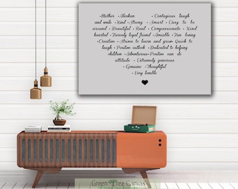 First Dance Lyric Canvas Vow Wedding Anniversary Gift for Husband and Wife Custom Song Quote on Heart