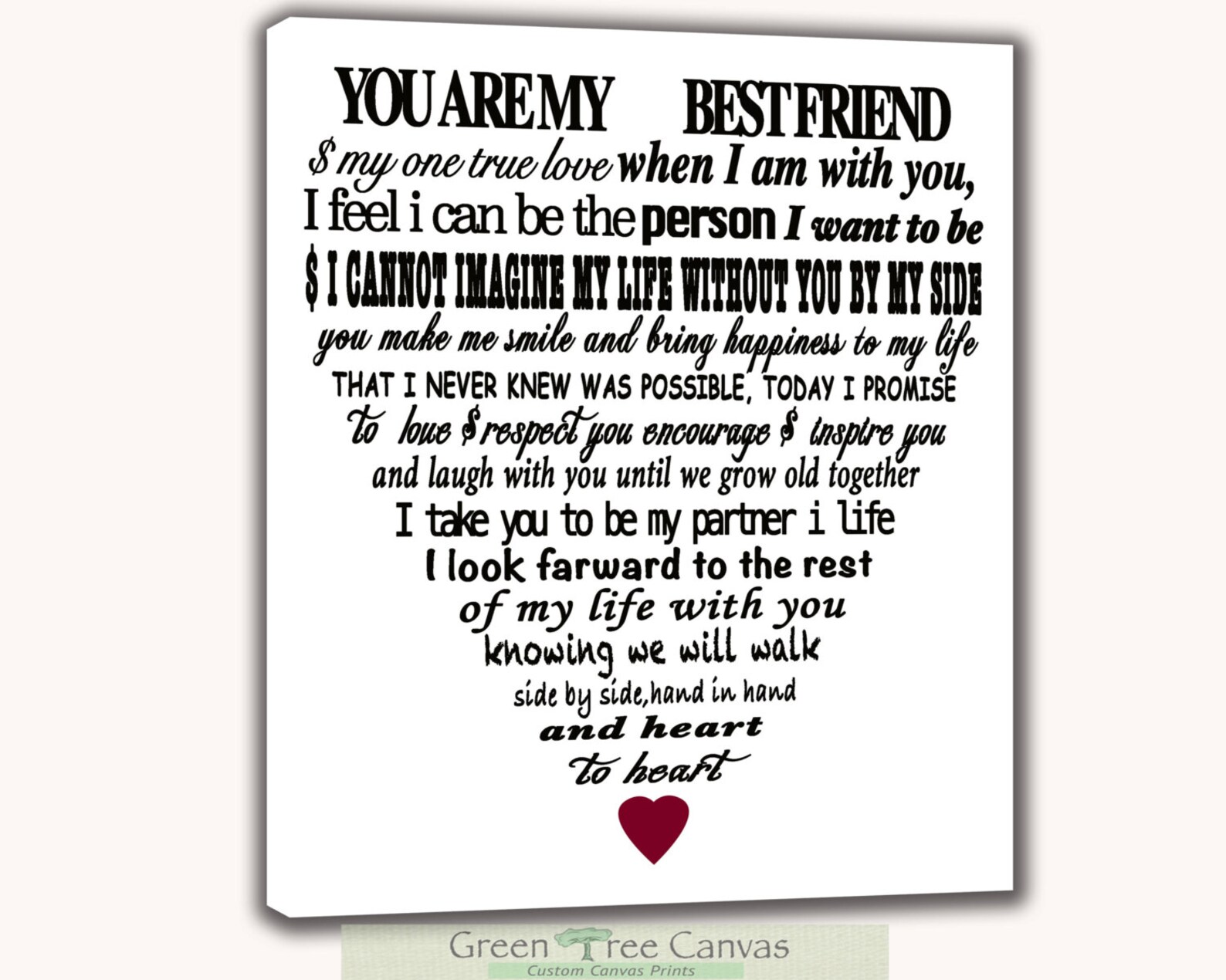 Custom Lyrics Canvas Song Lyrics Canvas Vows on Canvas Etsy