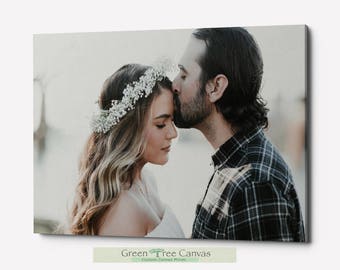 wedding Photo print, 2nd Anniversary, Custom picture print, Personalized gift for boyfriend , Wedding gift, Gift for husband for Christmas