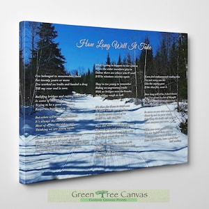 Custom Poem Print, My own Poem on Canvas, Personalized Canvas Poem, Poem for sister, Gift for brother, Poem with your own photo