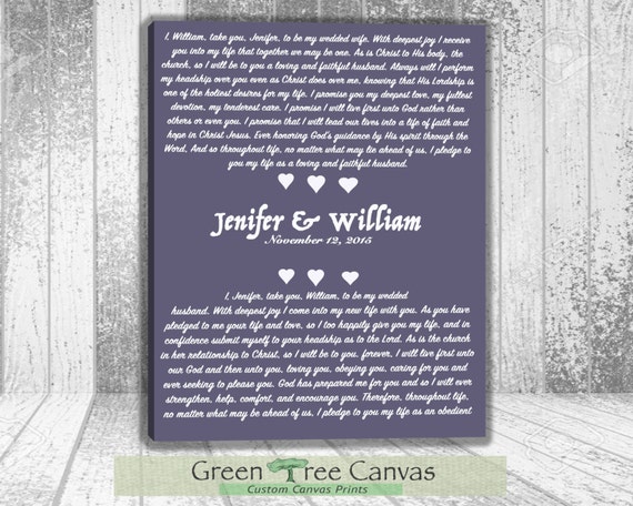 Personalized Wedding Gifts for the Couple, Wedding Vows Gift, First Wedding  Dance, Gift Idea, Wedding Vows Canvas, Framed Vows, 