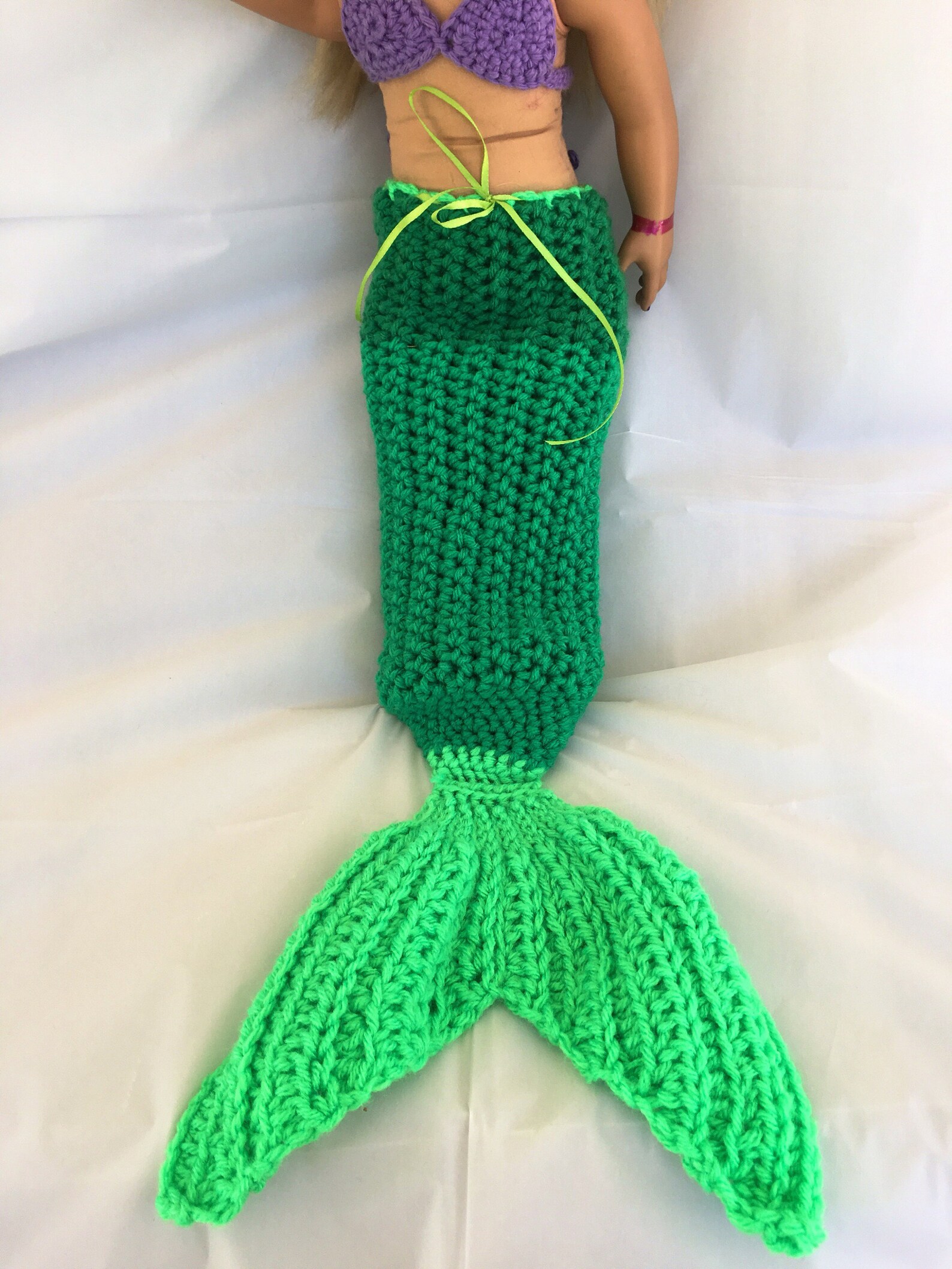 Princess Mermaid Tail Handmade Crochet Mermaid Fin 18 Inch Etsy