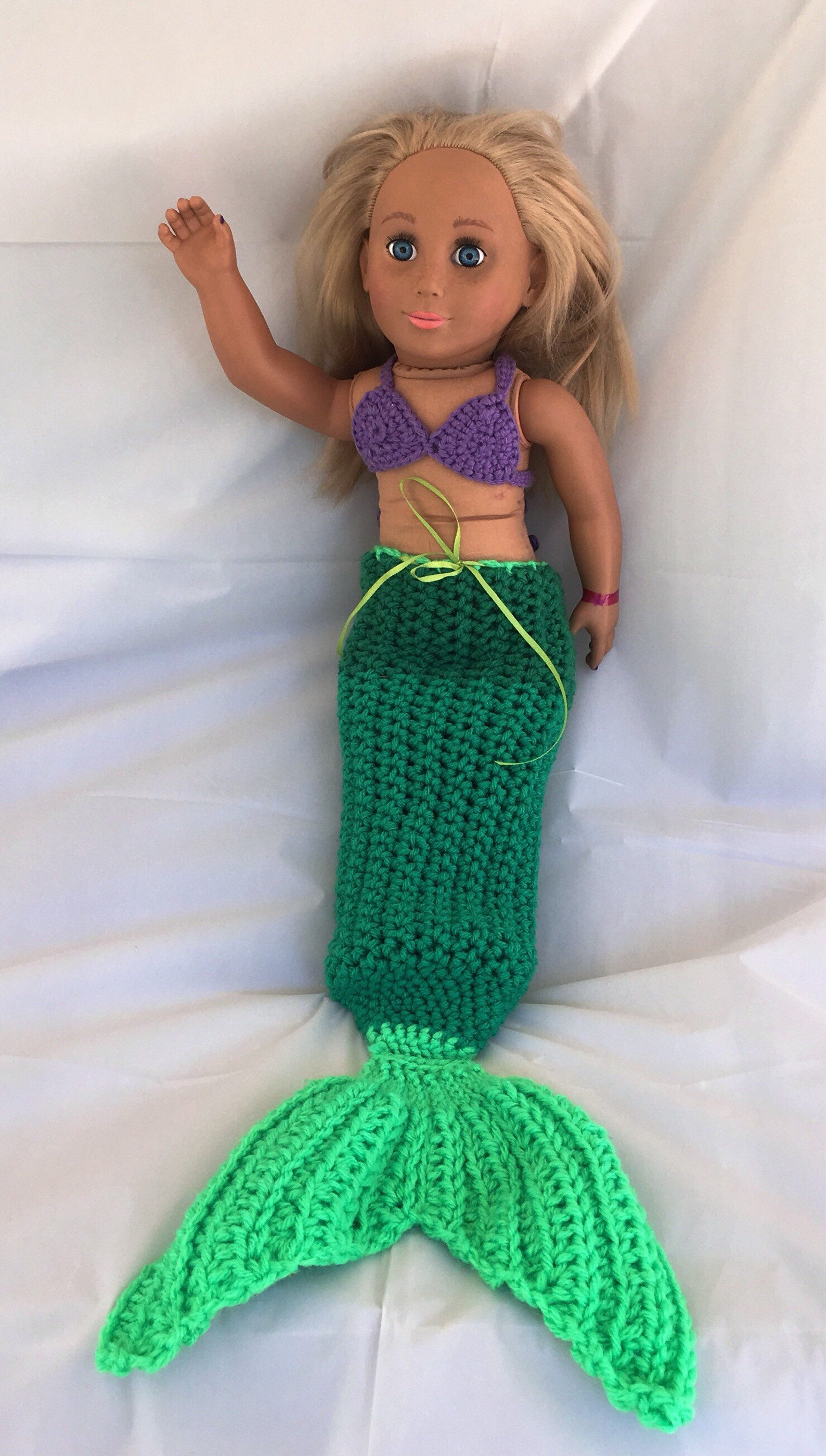 Princess Mermaid Tail Handmade Crochet Mermaid Fin 18 Inch Etsy