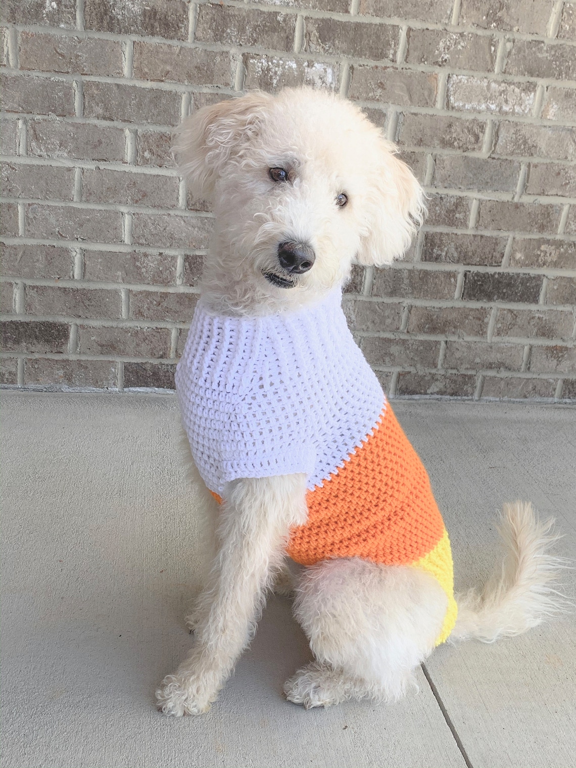 Candy corn dog costumedog sweater dog costume dog vest Etsy
