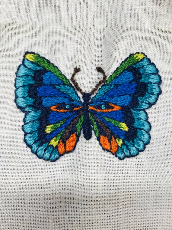Hand Embroidered Butterfly Patches Hand Embroidered Butterfly Patches