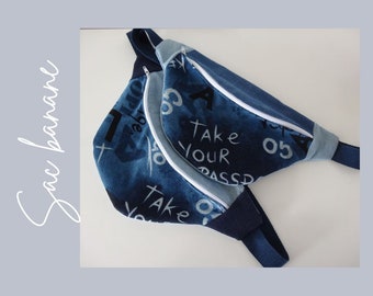 sac banane enfant, sac banane jeans, sac enfant, sac banane upcycling