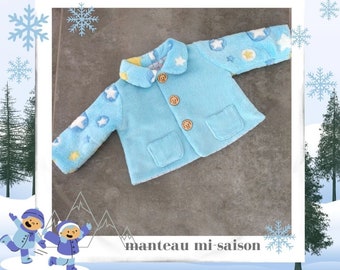 veste mi-saison bébé, veste polaire, manteau printemps, manteau à col bébé, estechou