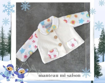 veste mi-saison bébé, veste polaire, manteau printemps, manteau à col bébé, estechou, manteau automne