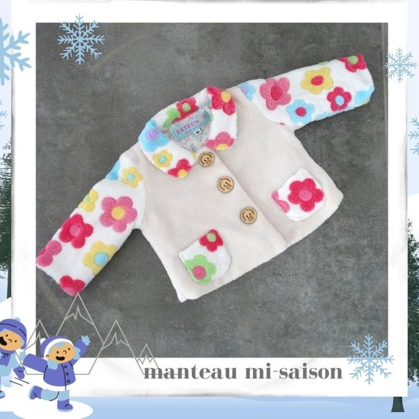 veste mi-saison bébé, veste polaire, manteau printemps, manteau à col bébé, estechou