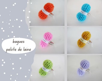 bagues pelote de laine, fabrication artisanale, 7 ans de mariage, noces de laine