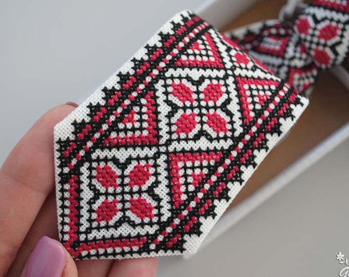 ukrainian embroidered ties