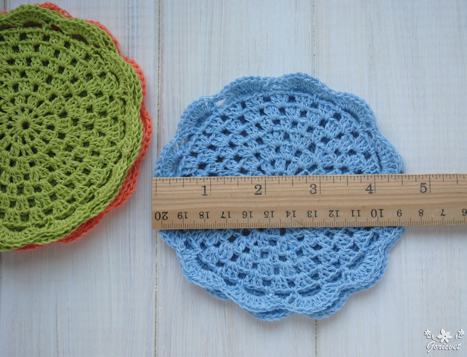 Crochet Lace Coasters Cotton Delicate Table Decor Multicolored Etsy