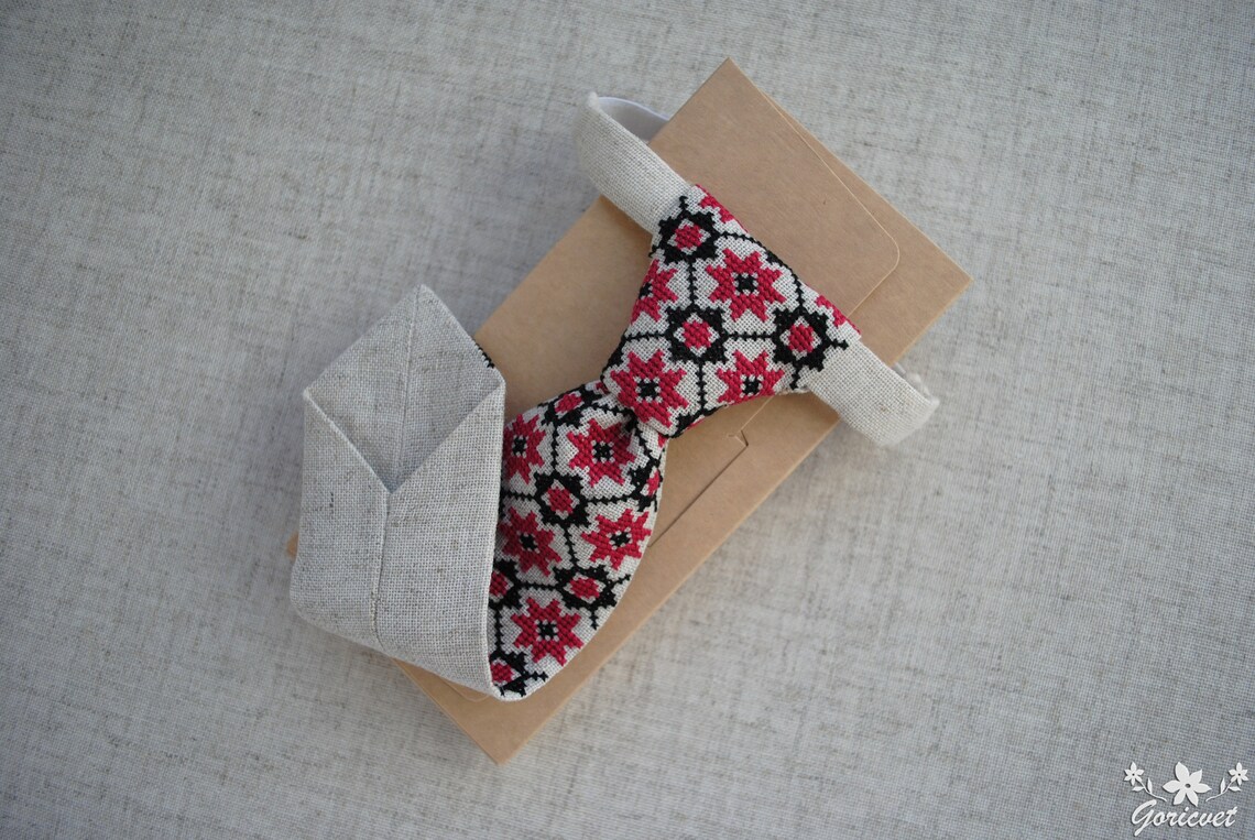ukrainian embroidered ties