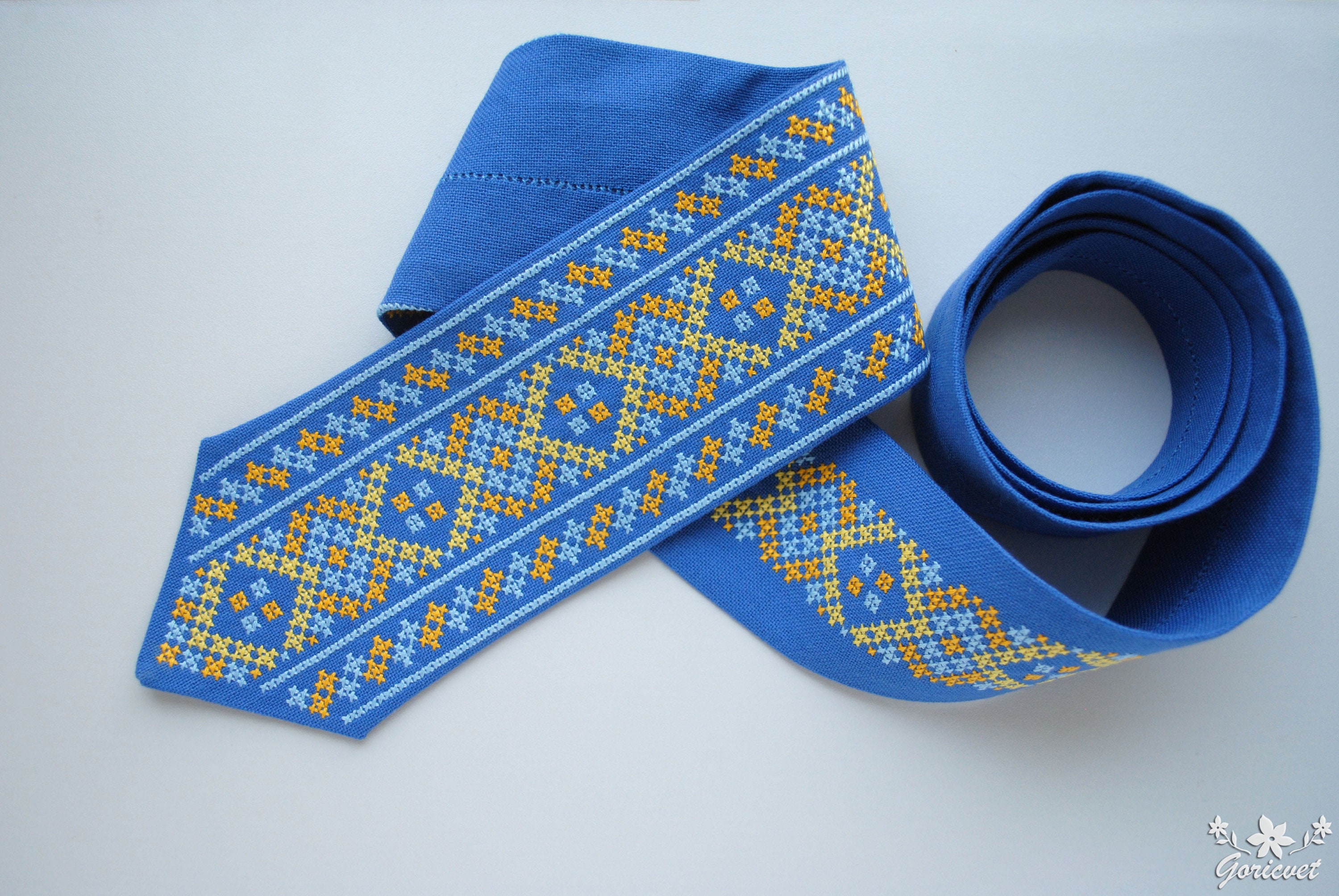ukrainian embroidered ties