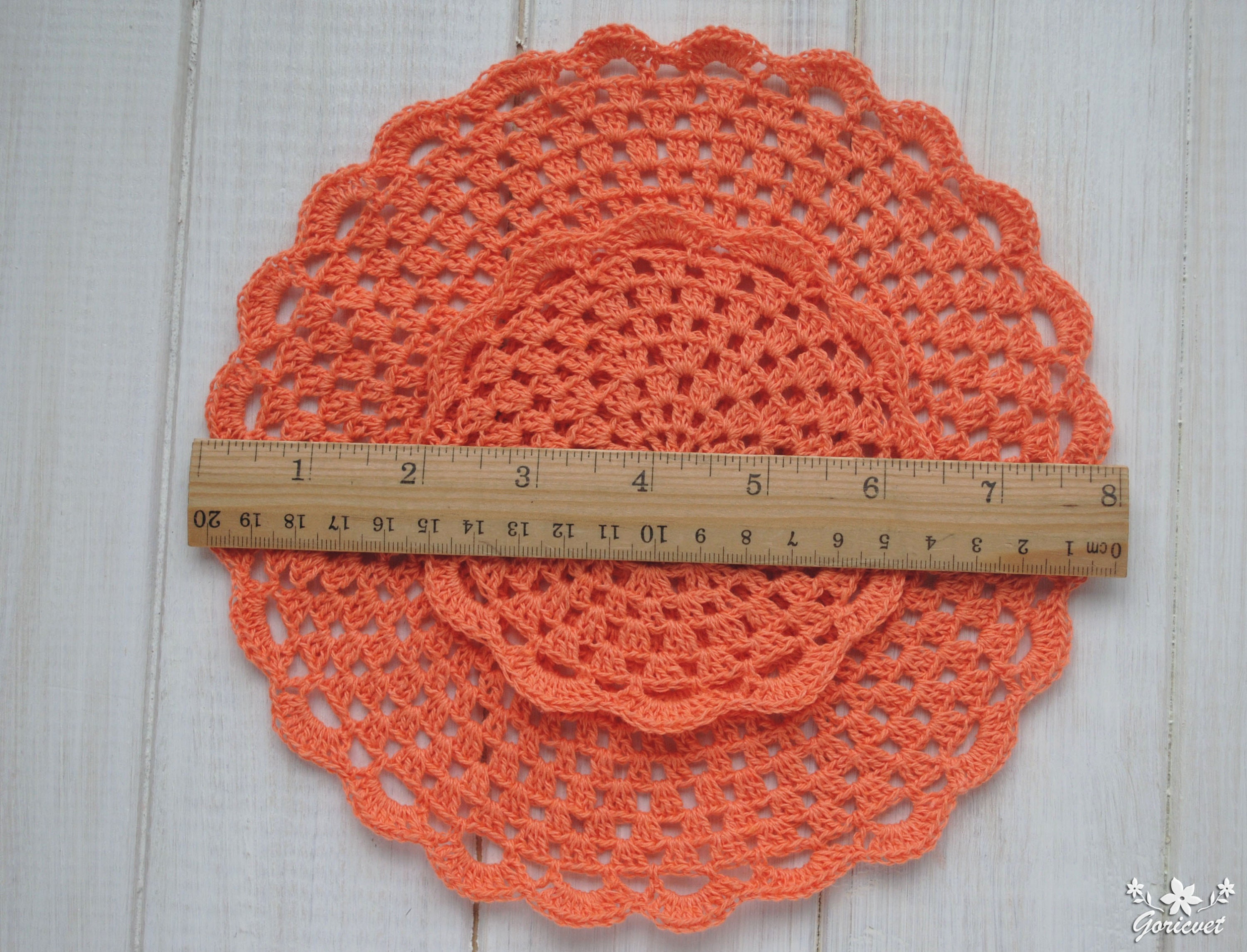 Crochet Doily and 6 Lace Coasters Crochet Table Set Knitted Etsy UK