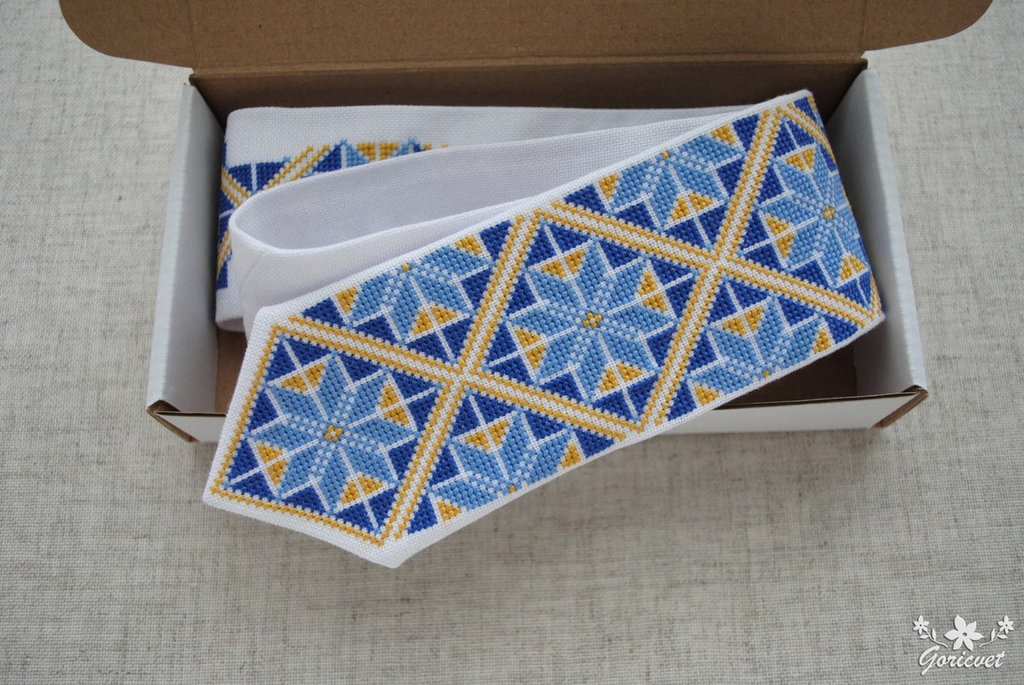 ukrainian embroidered ties